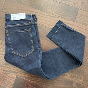 3 for $30 | Banana Republic Frayed Skinny Jeans in Dark Wash